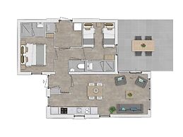 Modern Bungalow With two Bathrooms, 500 m. From the Beach