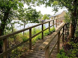 Modern Lodge on the Water in a National Park