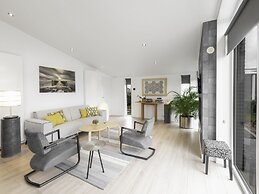 Modern Chalet With a Fireplace