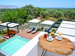 2 new Villas With Heated Pool, Rent Separately or Together at Kournas 
