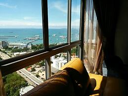 31st Floor Two Bedrooms2baths 100 Seaview Pattaya Bayfree Strong Wifi