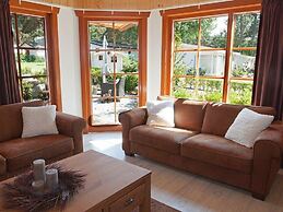 Wooden Chalet With Terrace and Microwave