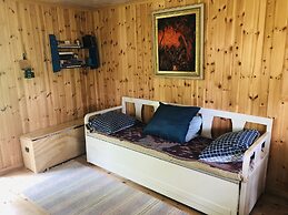 Tiny hut in the Forest Overlooking the River