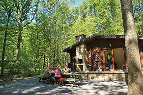 Cozy, Wooden Chalet With a Microwave, Located in a Forest