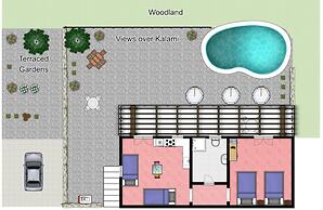 Bougainvillea Large Private Pool Walk to Beach Sea Views A C Wifi Car 