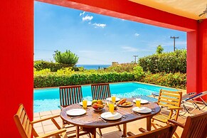 Villa Vali Large Private Pool Walk to Beach Sea Views A C Wifi Car Not
