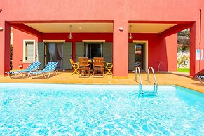 Villa Vali Large Private Pool Walk to Beach Sea Views A C Wifi Car Not