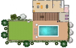 Villa Katerina Large Private Pool Walk to Beach Sea Views A C Wifi Car