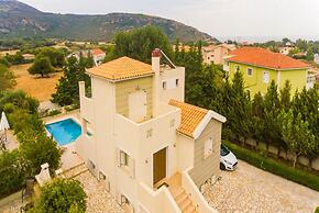Villa Semeli Large Private Pool Walk to Beach Sea Views A C Wifi Car N