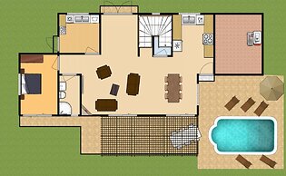 Villa Rose Large Private Pool Walk to Beach Sea Views A C Wifi - 2184