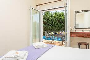 Skala Villa Blue Large Private Pool Walk to Beach Sea Views A C Wifi -