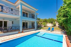 Skala Villa Blue Large Private Pool Walk to Beach Sea Views A C Wifi -