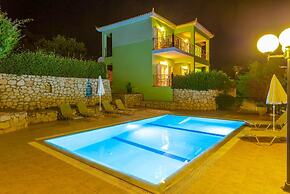 Skala Villa Green Large Private Pool Walk to Beach Sea Views A C Wifi 