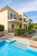 Skala Villa Yellow Large Private Pool Walk to Beach Sea Views A C Wifi