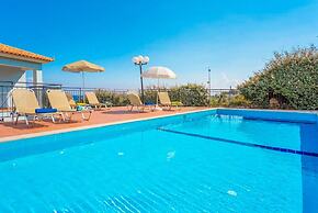 Skala Villa Yellow Large Private Pool Walk to Beach Sea Views A C Wifi