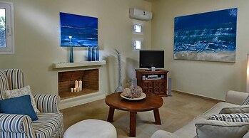 Villa Ouranos our Dream in Blue and Cream With Seaview and Pool