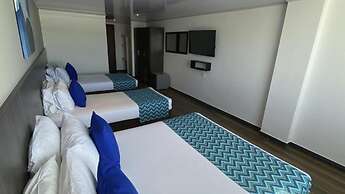 Hotel On Vacation Blue Tone