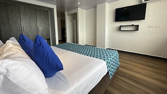 Hotel On Vacation Blue Tone