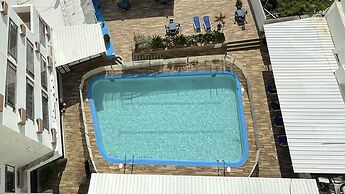 Hotel On Vacation Blue Tone