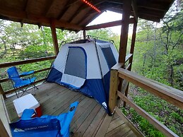 Treetopper Fully Set up Tent Site with BBQ, Firepit, Outdoor Pool & Hi