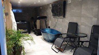 Private Hot Tub, Sauna, Ice Bath Gym Apartment