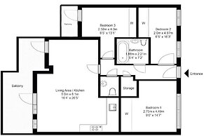 Three Bedroom Apartment in Hoxton