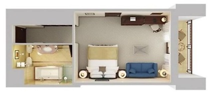 Conrad Cairo,twin Classic Room, Partial Nile View