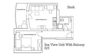 Beautiful Apartments With a Balcony Next to the Beach