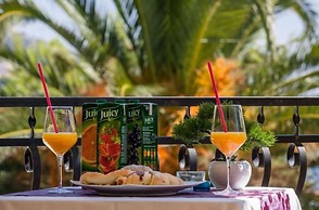 Cozy Double Bed Room With Balcony and Garden View