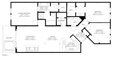 Town Pointe 3 BedroomsTPC-102C by KBM