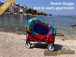 Sunshine Deluxe 80m2 Apartment With Pool, 50 m2 Garden Lounge and Outd