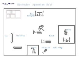 Oceanview Deluxe Penthouse Apartment With 89m2 Living Space & 90m2 Roo