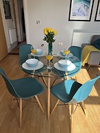 Between the beach and the shops