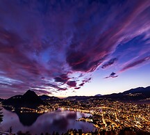 Lugano Blue Marine On Lake Shore