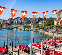 Lugano Blue Marine On Lake Shore
