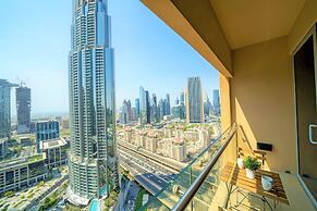 Address Dubai mall Balcony Burj view