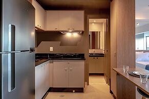 Studio com piscina aquecida e AC