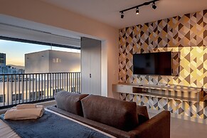 Studio com piscina aquecida e AC