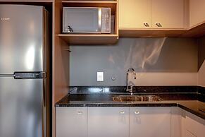 Studio com piscina aquecida e AC