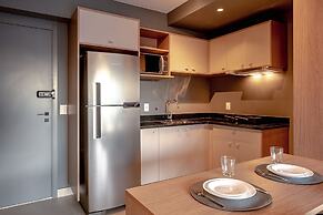 Studio com piscina aquecida e AC