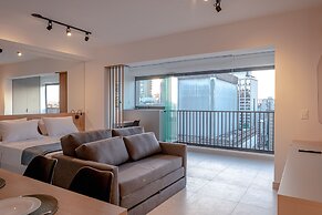 Studio com piscina aquecida e AC