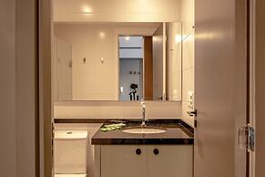 Studio com piscina aquecida e AC