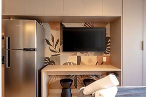 Studio com piscina aq. na Bela Vista