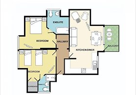 Brunswick Fab Pad - 2 Bedroom 2 Bathroom Garden View Balcony