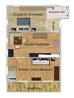 Apartment in Top Location in Fugen With Balcony