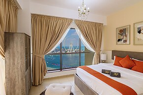 Marco Polo - Full Sea & Dubai Eye View | 2 BR | Near JBR Beach