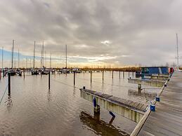 Modern Houseboat in Marina of Volendam