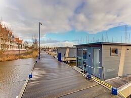 Modern Houseboat in Marina of Volendam