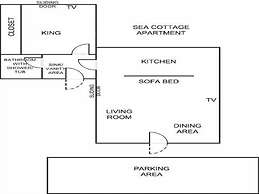 Sea Cottage Apartment 1 Bedroom Duplex