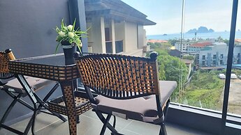 B201-nice Seaview One Bedroom Apartment 300 Meters Walk to Ao Nang Bea